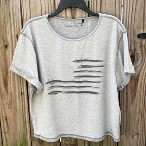 William Rast Absract Flag Design Top - Medium